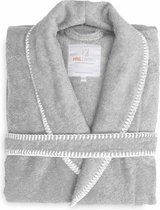 Luxe Dames Bamboe Badjas Grijs | L | Comfortabel En Hoogwaardig | Stijlvolle Stiksel Randen