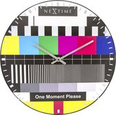 Horloge murale NeXtime NE-3162 Dia. 35 Cm, Glas convexe , Multi, 'Testpage Dome'