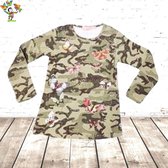 longsleeve army vlinder groen 122/128