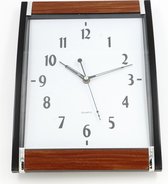 Horloge murale - Plastique - 26,5x35,5cm - Marron foncé