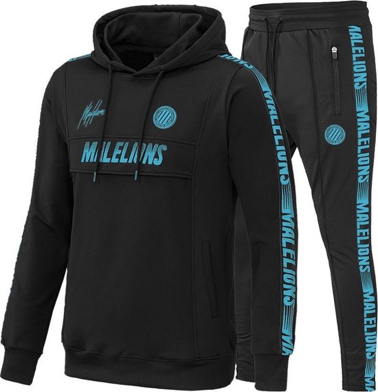 Malelions Sport Tracksuit Warming Up - Black/Blue - XS | bol.com