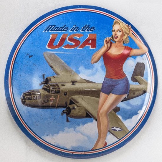 USA pin up wandbord dome