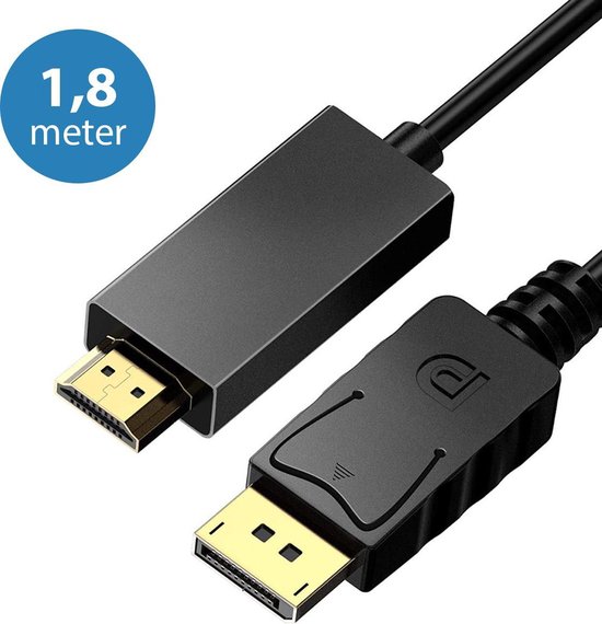 4K DisplayPort naar HDMI kabel - 1,8 meter | bol.com