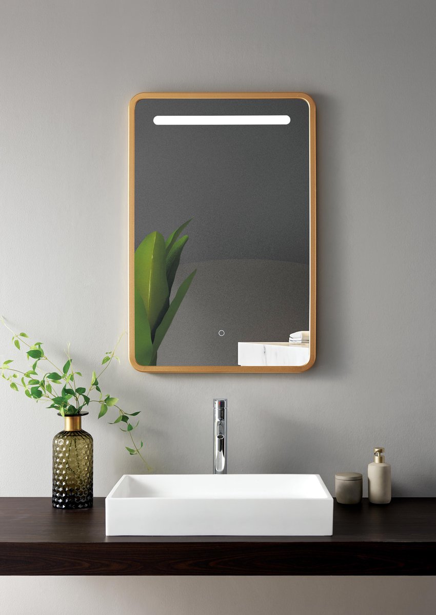 Miroir de salle de bain Navarra 60x90 cm - Eclairage LED - Chauffage -  Anti... | bol.com