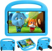 Case2go - Hoes geschikt voor Huawei Mediapad M5 / M6 - 8.4 inch - Schokbestendige case met handvat - Sparrow Kids Cover - Licht Blauw