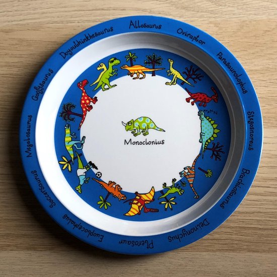 Dino Dinosaurus kinder servies set melamine (bord + kom + beker + lepel) - Tyrrell Katz van Dino. — afbeelding 2