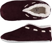 Sloffen - Pantoffels dames - Pantoffels - Spaanse sloffen - Spaanse sloffen dames - Bordeaux rood - Maat 37/38