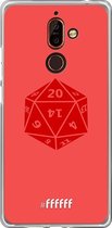 Nokia 7 Plus Hoesje Transparant TPU Case - D20 - Red #ffffff