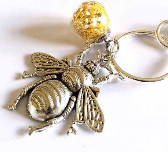 Porte-clés abeille métal