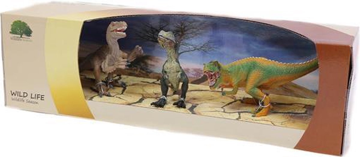 Grand dinosaure T-Rex en plastique marron 63 cm - Jouet dinosaure animal  préhistorique