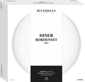 Riverdale Endless servies - dinerbord 26cm wit set 2 stuks