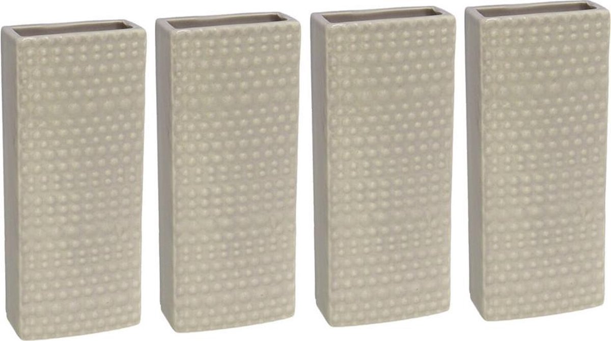 20x Radiator bak waterverdamper 17,7 cm - Rechthoekig Luna taupe- Waterverdampers voor de verwarming - Luchtvochtigheid verhogen