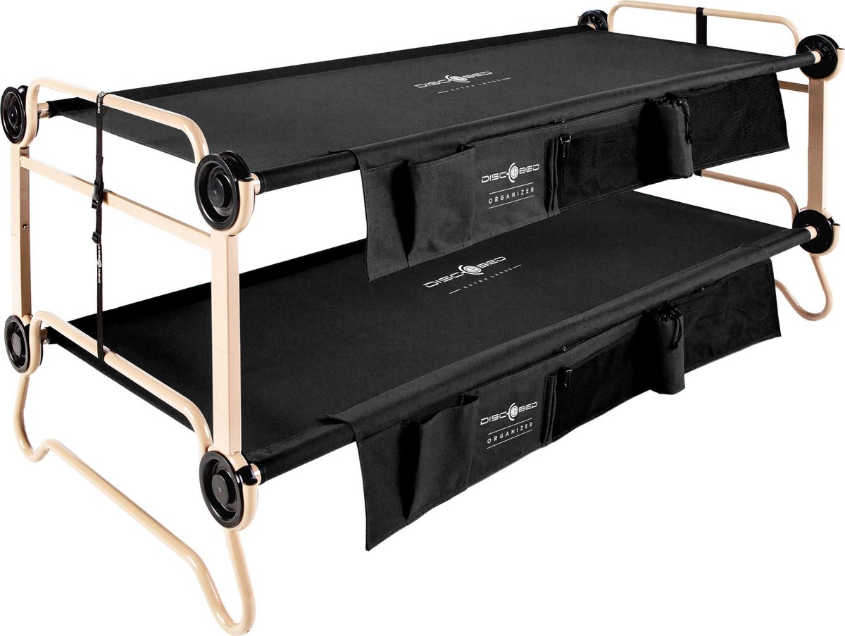 Disc-O-Bed stapelbed XL - 2 bedden - 227 kg draagvermogen - zwart