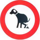 Bord Afbeelding Poepende Hond - Ø 23,6 cm