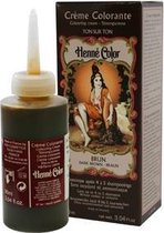 Henne Color Crème Colorante Brun / bruin uitwasbare haarkleuring op henna basis 90 ml