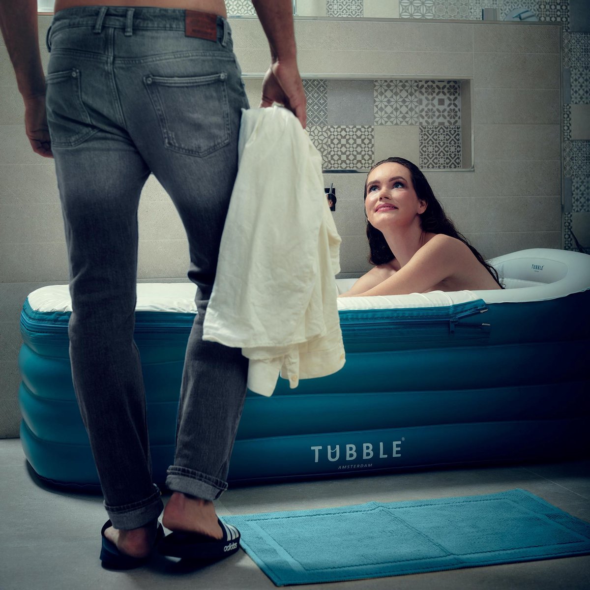 SereneLife Opblaasbaar Ligbad - met Bubble Massage Mat