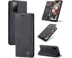 Samsung Galaxy S20 FE Hoesje Charcoal Gray - Caseme Portemonnee Book Case