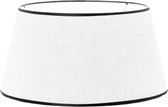 Riverdale - abat-jour - rond - 40/30 x 20 cm - blanc - en vrac - textile