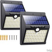 Gadgy Solar Wandlamp Buiten met Bewegingssensor – Set van 2 - 97 leds – Tuinverlichting op  Zonne-energie