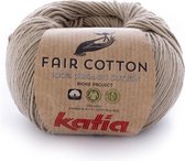 Katia Fair Cotton 23 - reebruin - 1 bol = 50 gr. = 155 m. - 100% biol. katoen