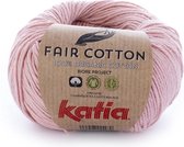 Katia Fair Cotton 13 - lichtroze - 1 bol = 50 gr. = 155 m. - 100% biol. katoen