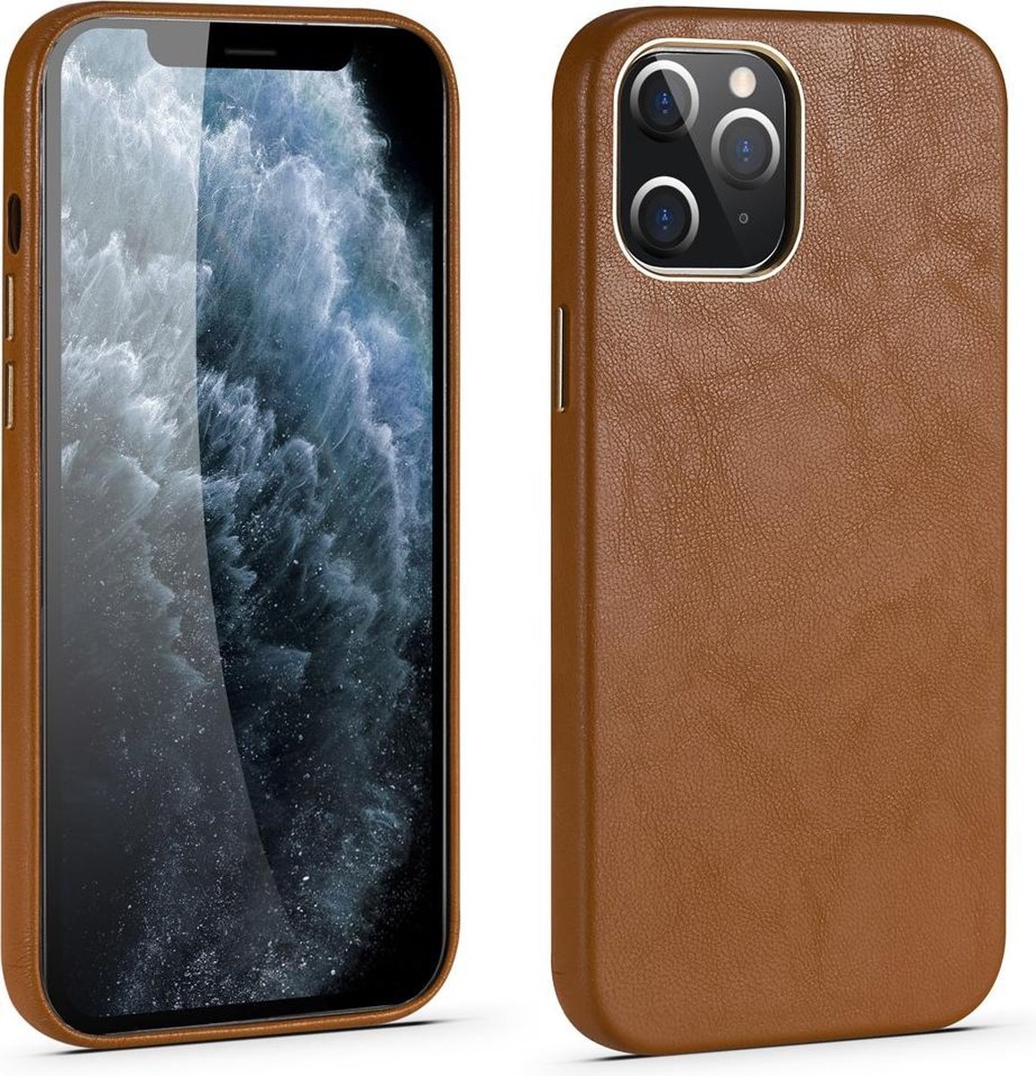 iPhone 12 Pro Max Hoes PU Leren Telefoonhoes Back Case