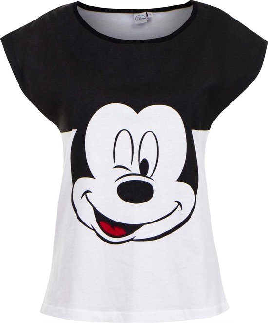 Perseus Arresteren naald Disney Mickey Mouse dames shirt, volwassenen, zwart/wit maat S | bol.com