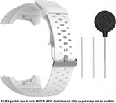 Siliconen Horlogeband - Geschikt voor Polar M400 en M430 - Wit