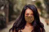 BEE SEEN | Leopard 3D | mondkapjes | mondmaskers | wasbaar | niet medisch mondmasker |  aansluitende mondkapjes | comfortabele mondkapjes