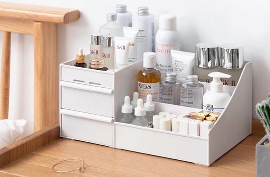 Make-up Organizer - Cosmetica Opbergdoos - Sieraden Bakje - Dames - Wit -  Opmaken | bol.com