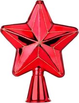 Rode Ster Piek voor de kerstboom - 17 cm