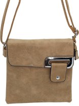 Nuba Design - Dames schoudertas - Klein Tasje - Crossbody tas - Leer Look - cognac / bruin / camel