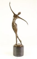 Beeld - Dansende dame - Modernistisch Bronzen Sculptuur - 53 cm hoog