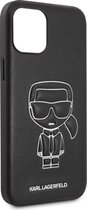 Zwart hoesje van Karl Lagerfeld - Backcover - iPhone 12 Pro Max - Embossed