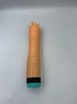 Hydas - Stoere Ruige Vibrator - Enorme Kop voor echt gevoel - 20 cm - met Verstelbare snelheid - Beige - art 869