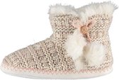 Dames pantoffel hoog gebreid roze 41/42