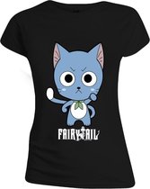 FAIRY TAIL - HAPPY HIGH FIVE WOMEN T-SHIRT - BLACK