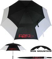 Sun Mountain H2NO Dual Canopy Golf Paraplu Wit Zwart