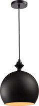 QUVIO Hanglamp modern / Plafondlamp / Sfeerlamp / Leeslamp / Eettafellamp / Verlichting / Slaapkamer lamp / Slaapkamer verlichting / Keukenverlichting / Keukenlamp - Bolvormig metaal met knop