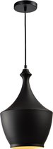 QUVIO Hanglamp modern / Plafondlamp / Sfeerlamp / Leeslamp / Eettafellamp / Verlichting / Slaapkamer lamp / Slaapkamer verlichting / Keukenverlichting / Keukenlamp - Uniek design metaal met knop - Diameter 25 cm