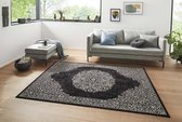 Oosters vloerkleed Floral Orient - zwart/ grijs 160x230 cm