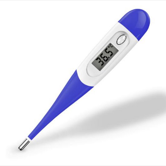 Besmettelijk Hoe Verward Digitale Thermometer met Flexibele Punt | Koortsthermometer |  Temperatuurmeter | Blauw | bol.com