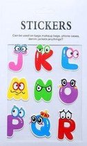 Stickers letters j t/m r