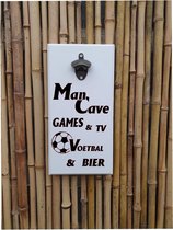 Wand  Bierbord Bieropener  Bier - Mancave - Kroeg - Tekstbord - Wandbord Spreukbord Quotebord  Cadeau Geschenk Verjaardag Spreuken Spreuk Quoteborden - Wand - Decoratie - Quote - B