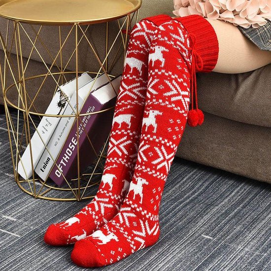Egypte extreem Vergelijking Kerstsokken Voor Dames - Lange Sokken Voor de Kerst - Kerst Panty's -  Wollen Sokken -... | bol.com
