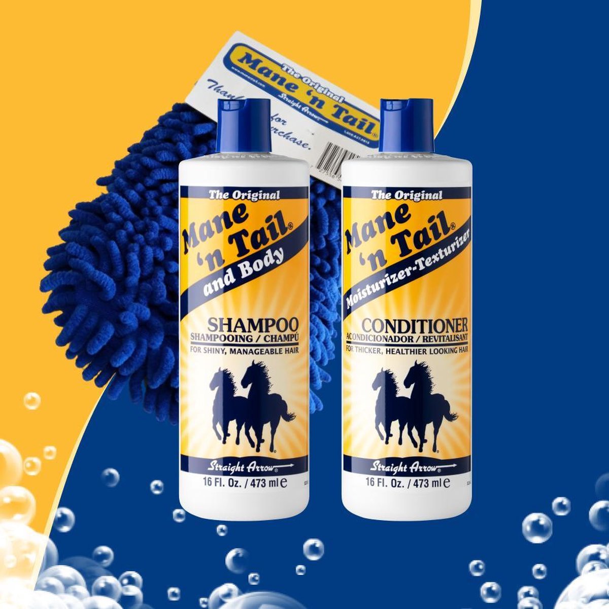 Mane 'n Tail Original Shampoo en Conditioner set + Gratis washandschoen
