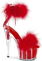 Pleaser Sandaal met enkelband, Paaldans schoenen -42 shoes- ADORE-724F Paaldans schoenen Rood