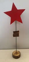 Maison de Noël 2 pièces, décoration de stand étoile de Noël image rouge D11,5 x H67,5cm