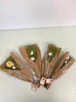 Droogbloemen als boeket - Set van 4 stuks (divers)