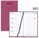 Brepols agenda 2021 - LUCCA - NOTAVISION - Fuchsia - Leatherlook -7d/2p - 6talig - 9 x 16 cm